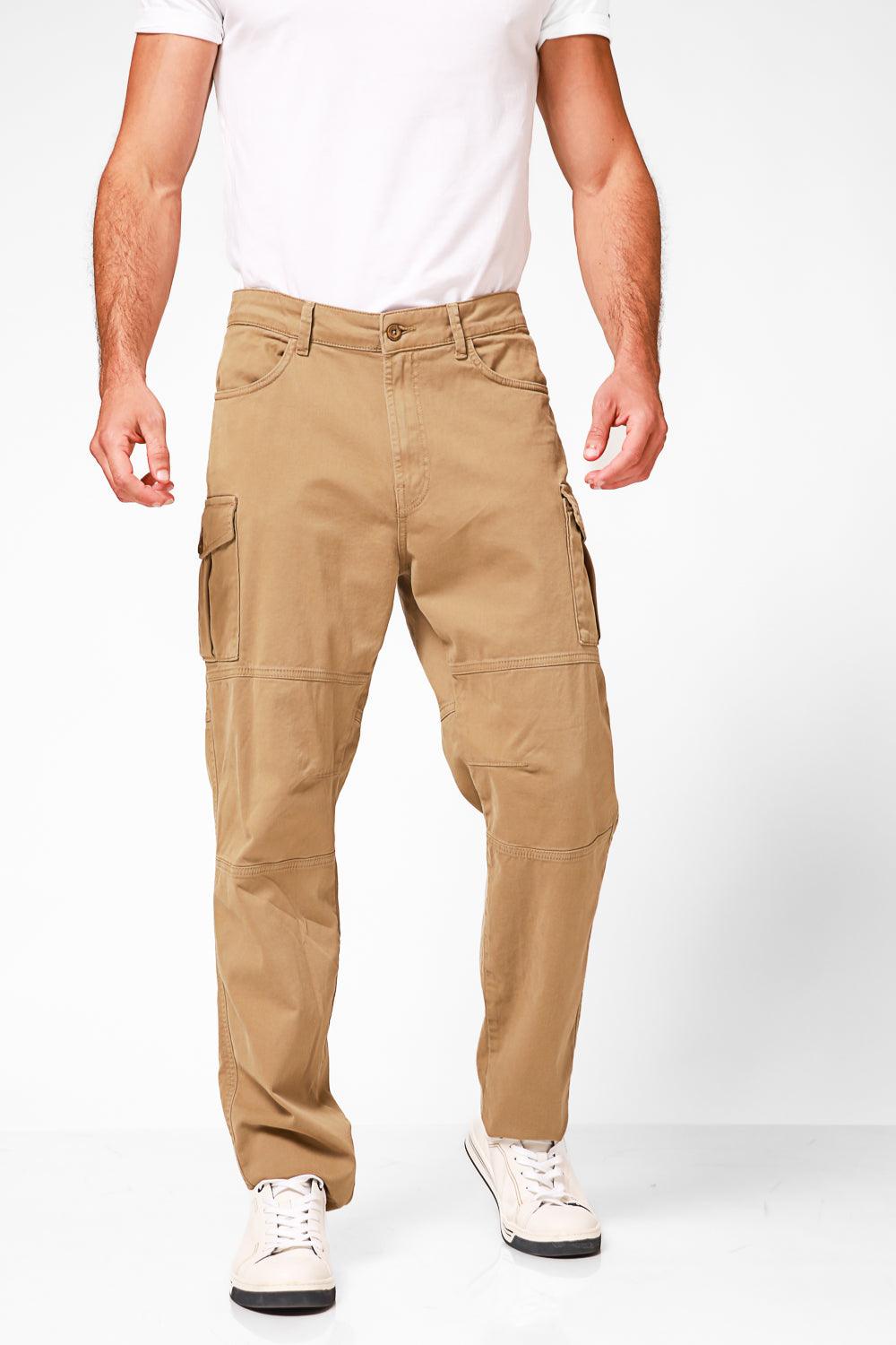 KENNETH COLE - מכנסי דגמ"ח בצבע קאמל - MASHBIR//365