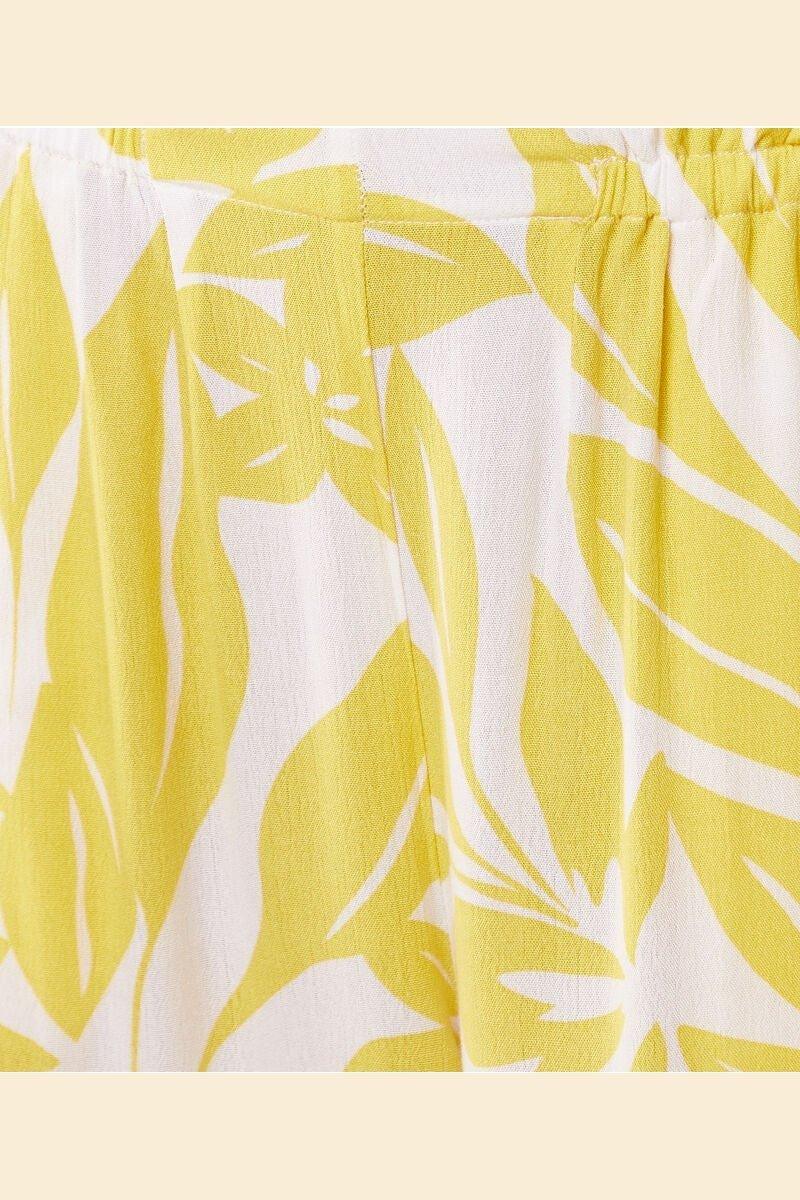 ETAM - מכנסי פיג'מה 7/8 JAD הדפס צהוב - MASHBIR//365