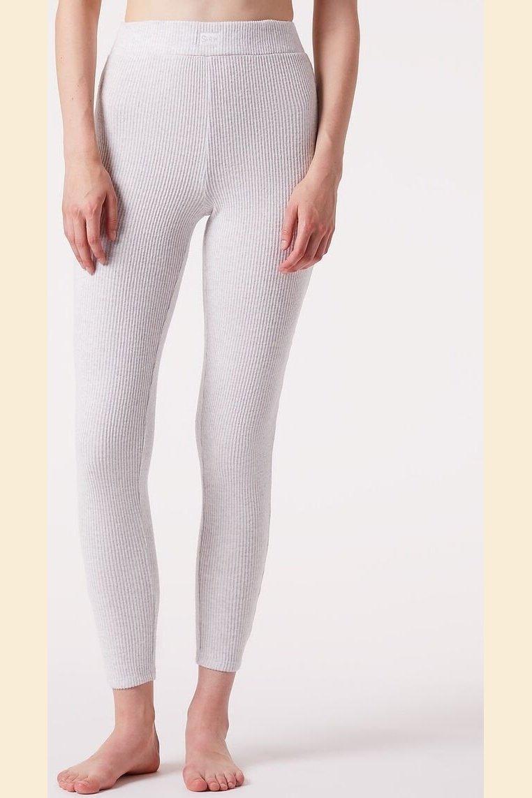 ETAM - מכנסי פיג'מה אריג BATIA אפור בהיר - MASHBIR//365