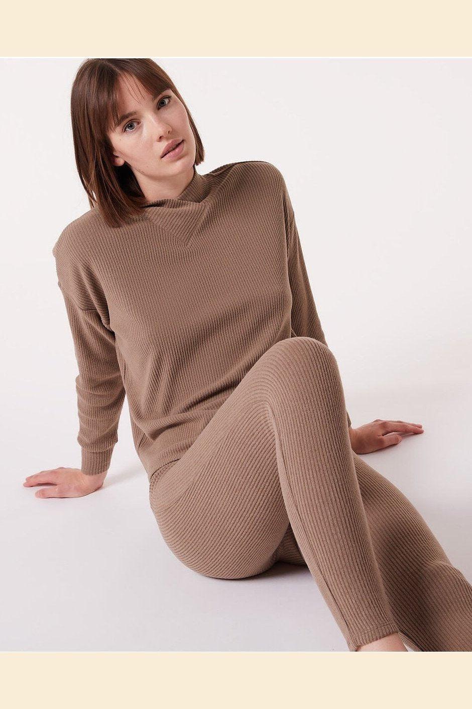 ETAM - מכנסי פיג'מה אריג BATIA חאקי - MASHBIR//365