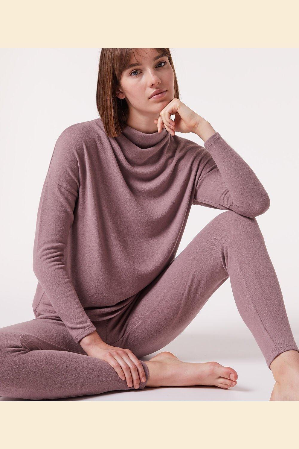 ETAM - מכנסי פיג'מה אריג BEKER ורוד עתיק - MASHBIR//365