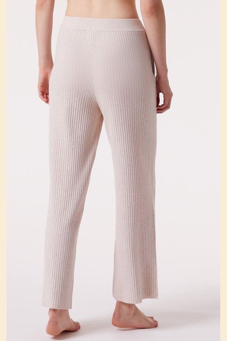 ETAM - מכנסי פיג'מה אריג ריב BALINA בז' - MASHBIR//365