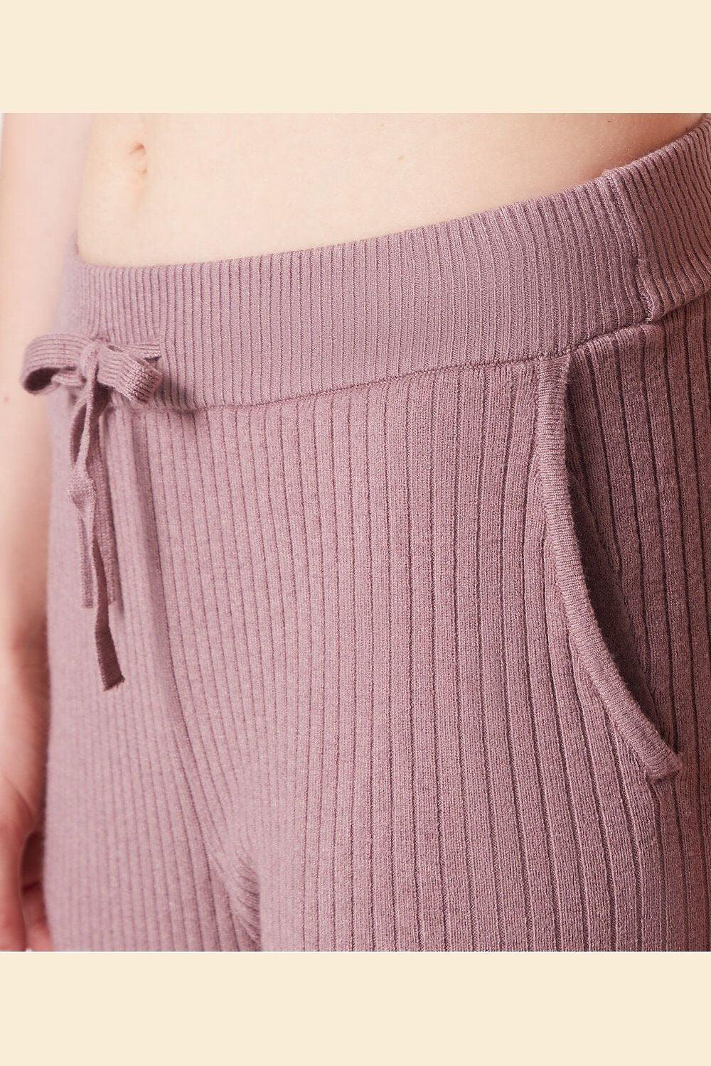 ETAM - מכנסי פיג'מה אריג ריב BALINA ורוד עתיק - MASHBIR//365