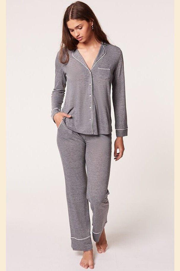 ETAM - מכנסי פיג'מה ארוכים WARM DAY אפור - MASHBIR//365