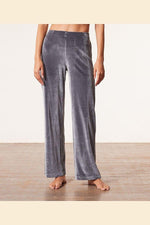 ETAM - מכנסי פיג'מה קטיפה VELVETY אפור - MASHBIR//365