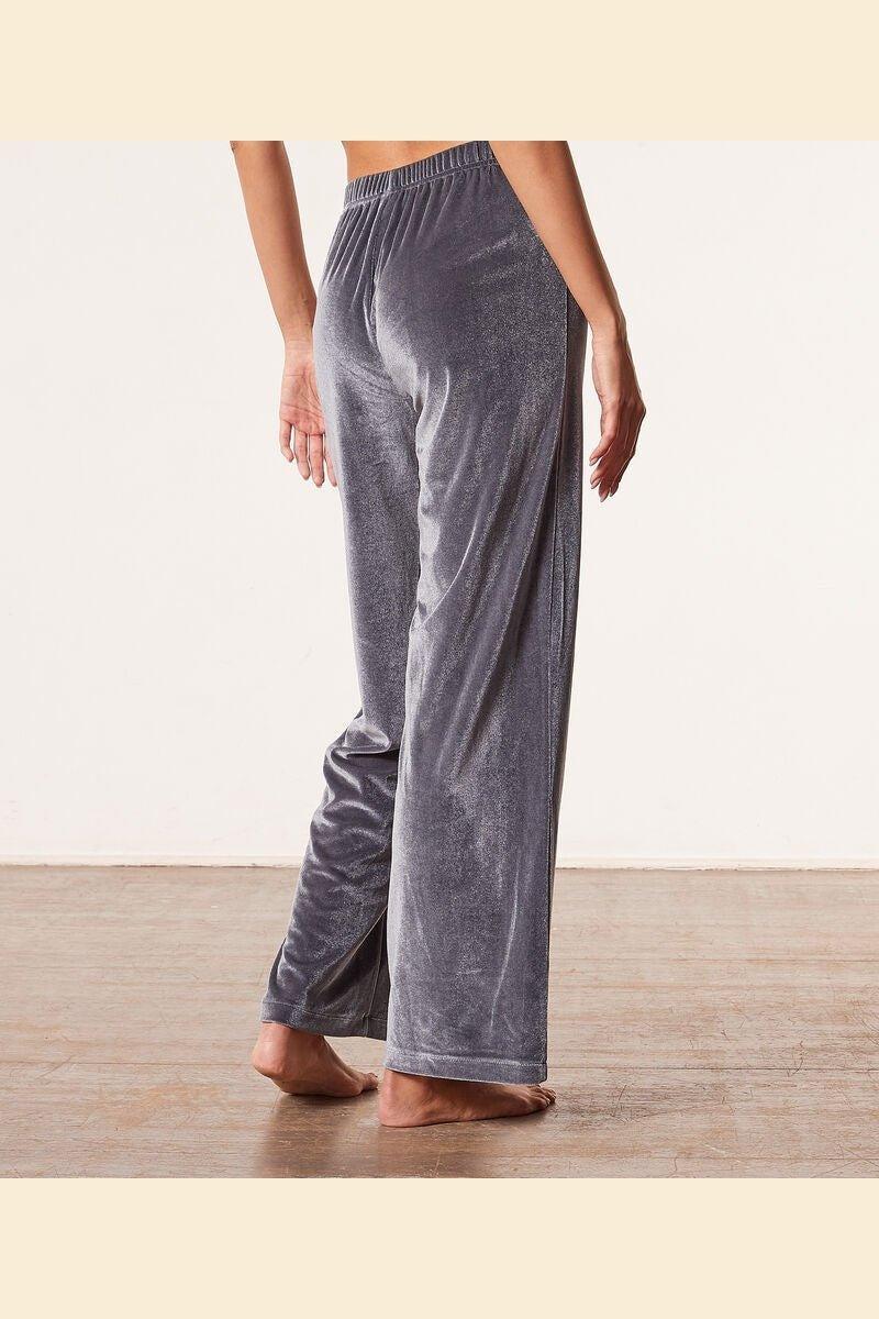 ETAM - מכנסי פיג'מה קטיפה VELVETY אפור - MASHBIR//365