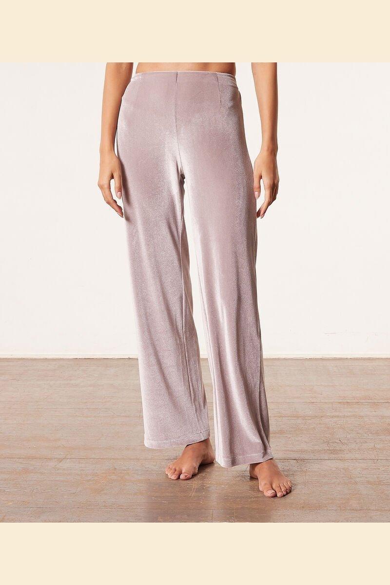 ETAM - מכנסי פיג'מה קטיפה VELVETY סגול לילך - MASHBIR//365