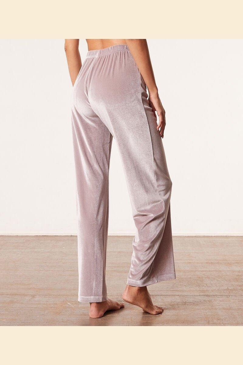 ETAM - מכנסי פיג'מה קטיפה VELVETY סגול לילך - MASHBIR//365