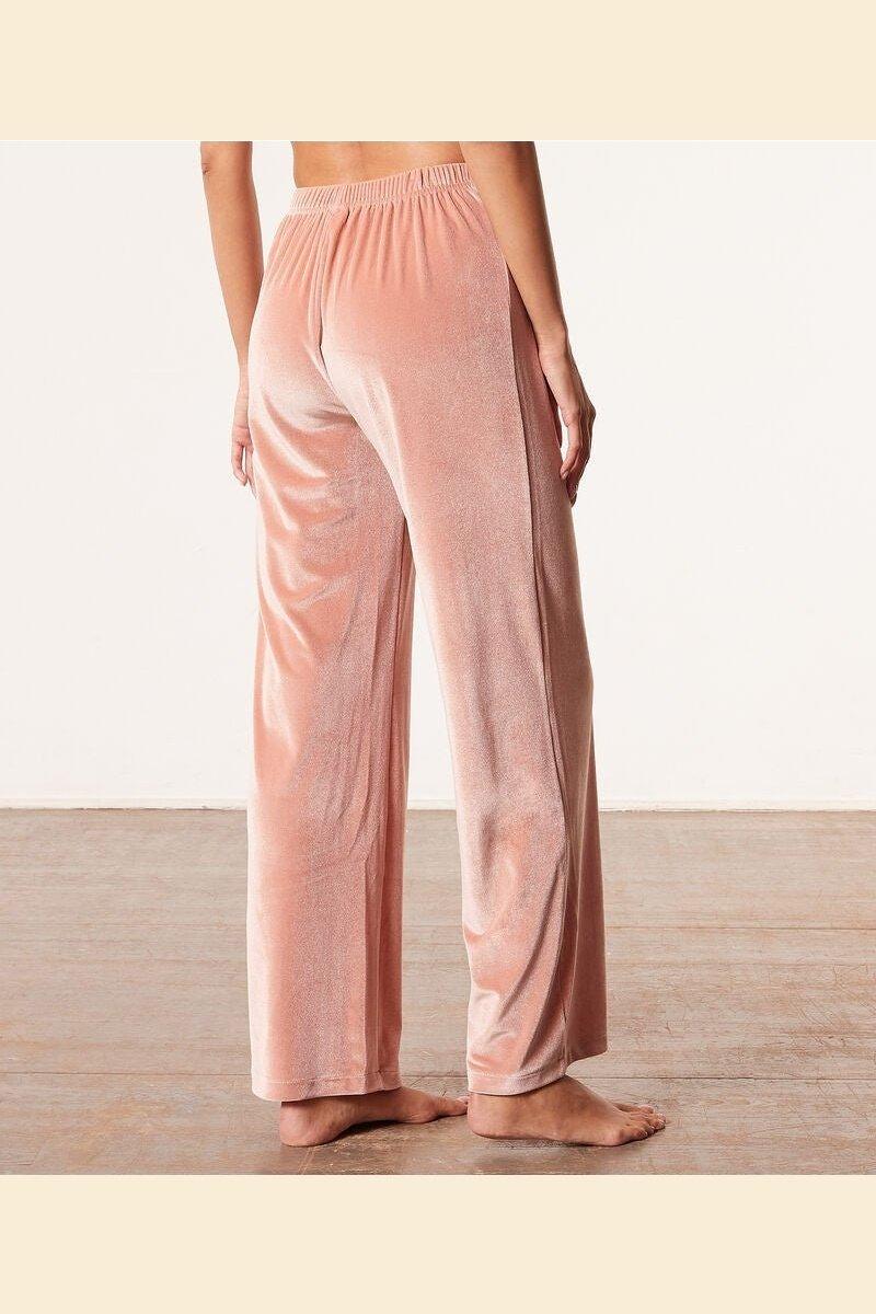 ETAM - מכנסי פיג'מה קטיפה VELVETY ורוד בהיר - MASHBIR//365