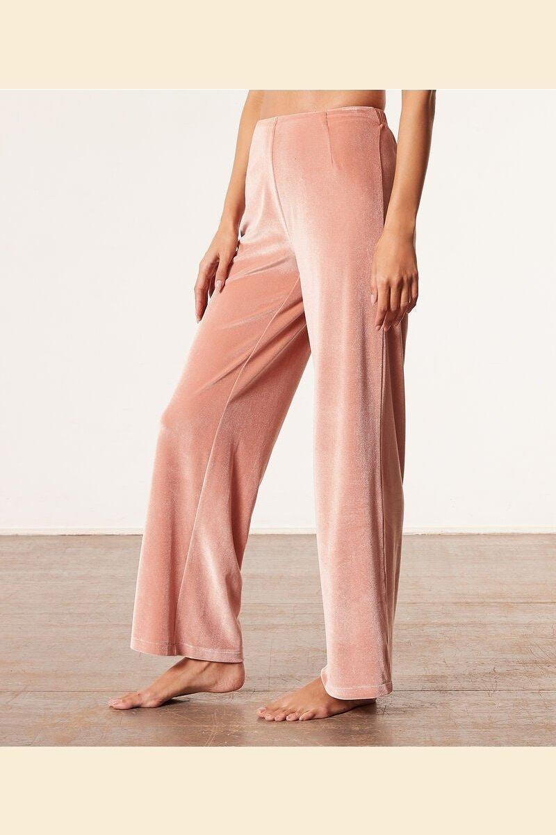 ETAM - מכנסי פיג'מה קטיפה VELVETY ורוד בהיר - MASHBIR//365