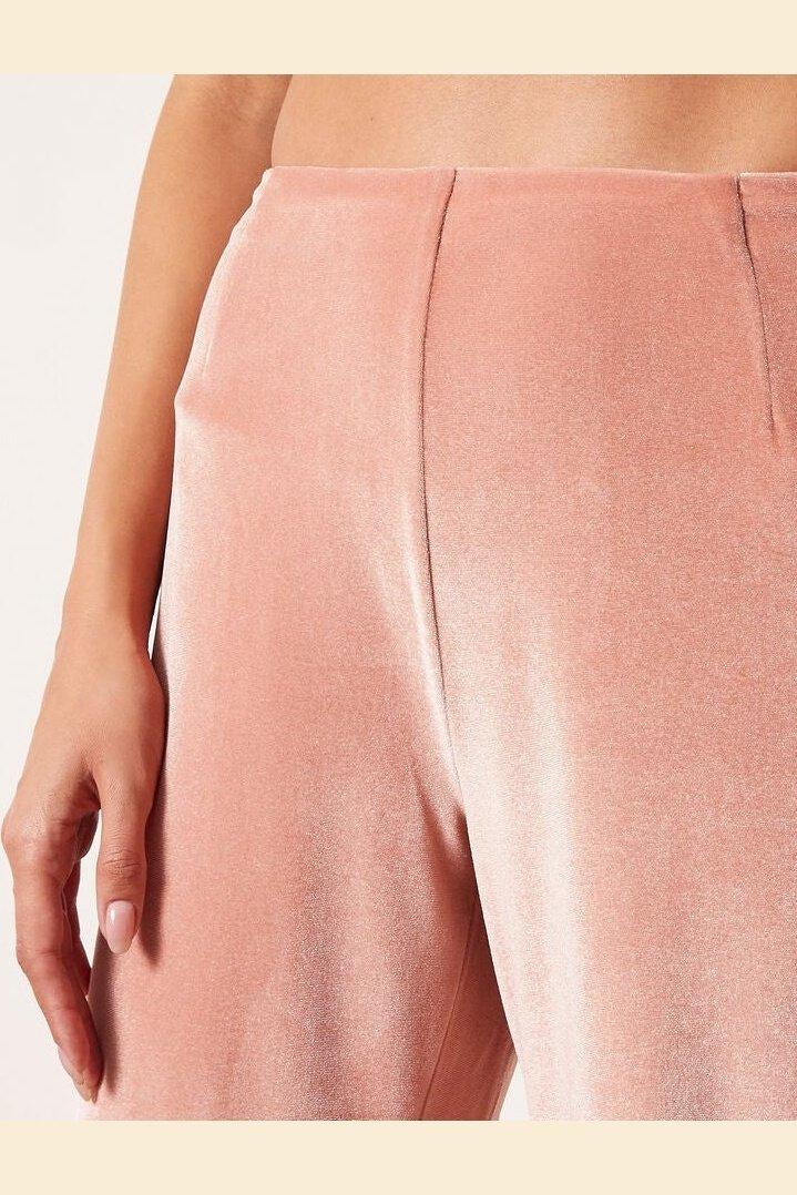 ETAM - מכנסי פיג'מה קטיפה VELVETY ורוד בהיר - MASHBIR//365