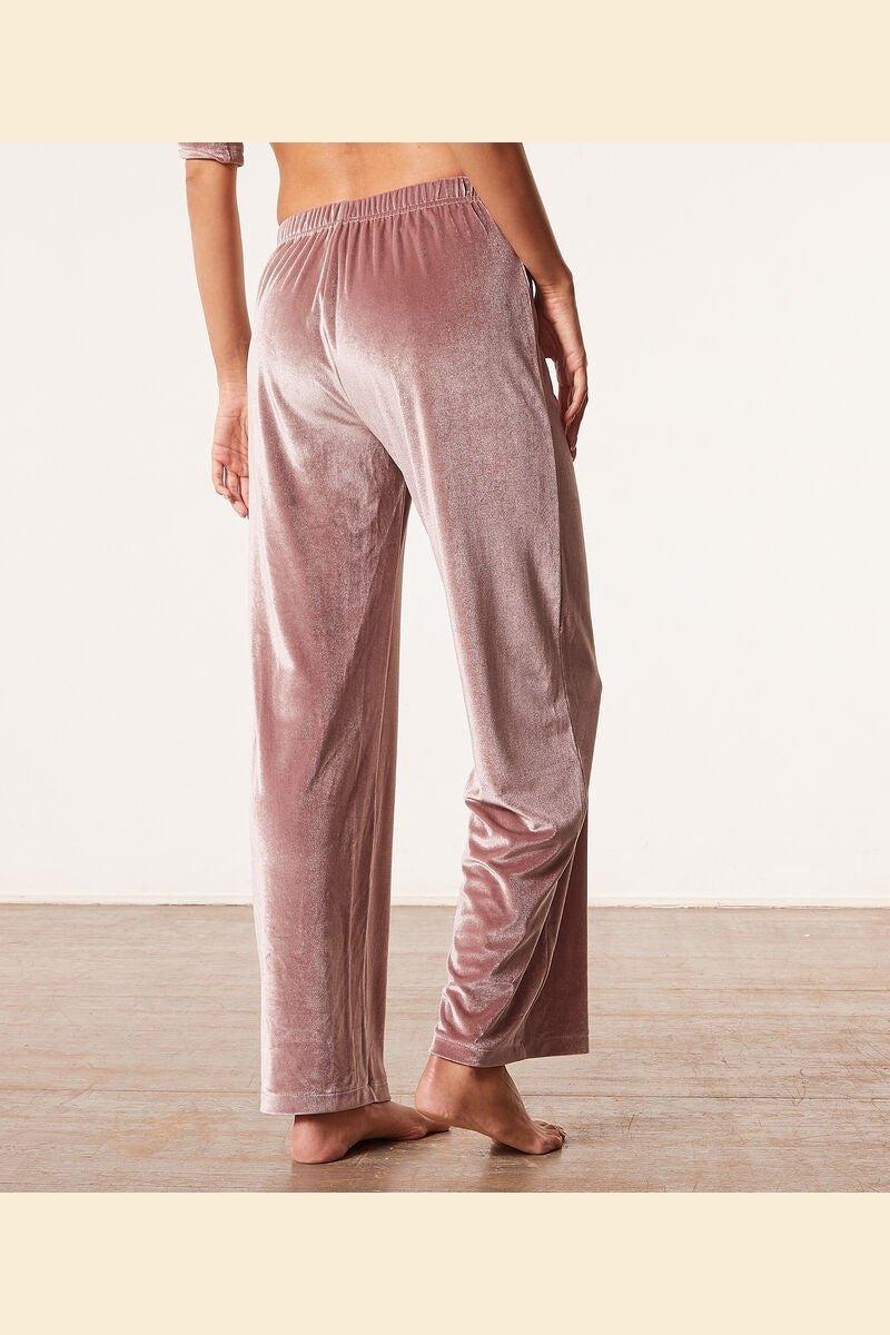ETAM - מכנסי פיג'מה קטיפה VELVETY ורוד עתיק - MASHBIR//365