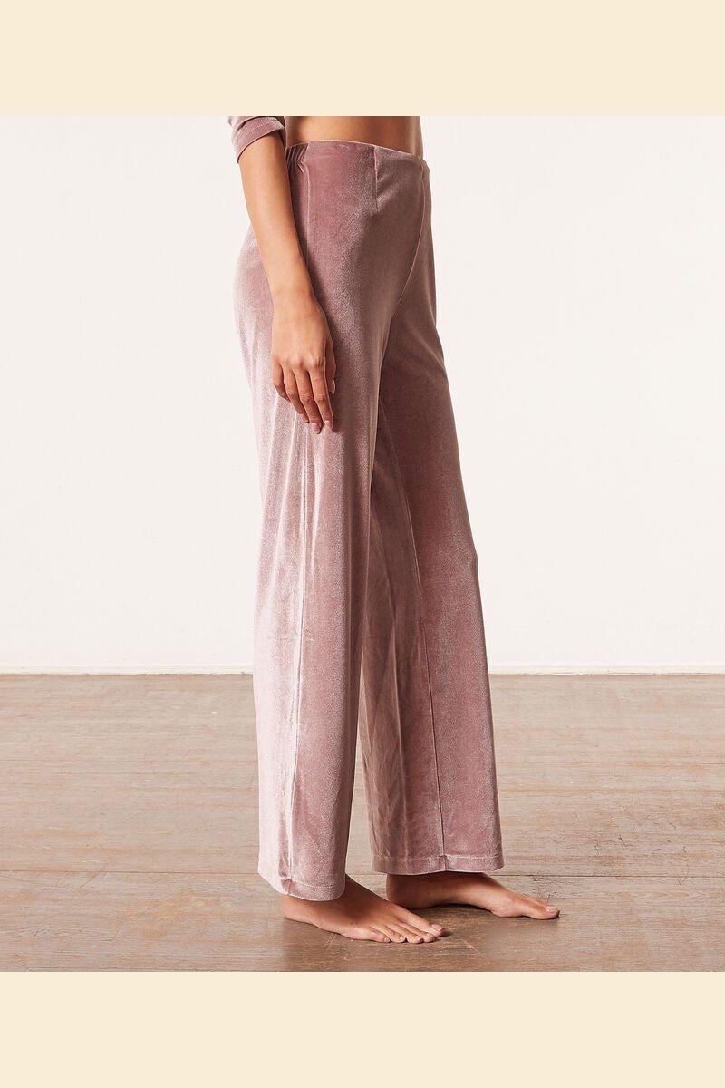ETAM - מכנסי פיג'מה קטיפה VELVETY ורוד עתיק - MASHBIR//365