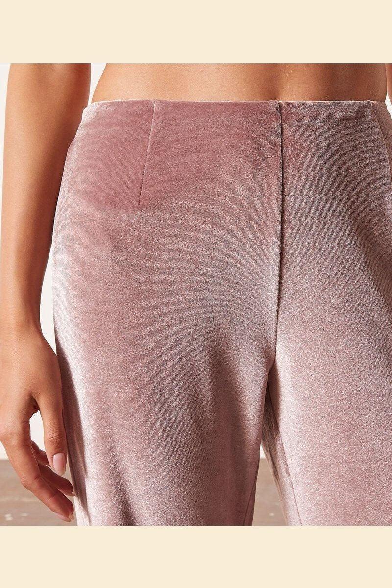 ETAM - מכנסי פיג'מה קטיפה VELVETY ורוד עתיק - MASHBIR//365