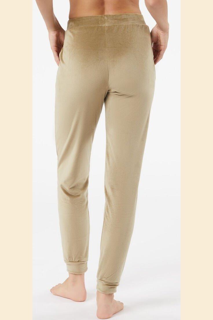 ETAM - מכנסי פיג'מה קטיפתיים BERTY חאקי - MASHBIR//365