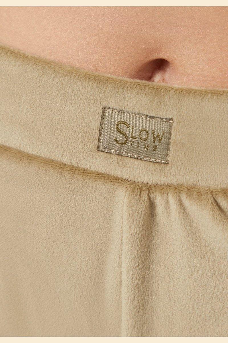 ETAM - מכנסי פיג'מה קטיפתיים BERTY חאקי - MASHBIR//365