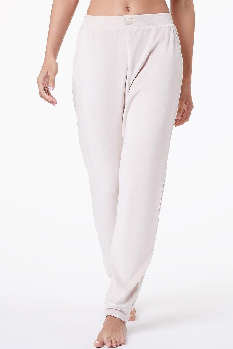 ETAM - מכנסי פיג'מה קטיפתיים BERTY ורוד בהיר - MASHBIR//365