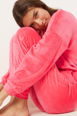 ETAM - מכנסי פיג'מה קטיפתיים DUNKAN בצבע פוקסיה - MASHBIR//365