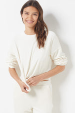 ETAM - מכנסי פיג'מה קטיפתיים DUNKAN בצבע קרם - MASHBIR//365