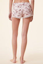 ETAM - מכנסי פיג'מה קצרים ALMAN הדפס חום - MASHBIR//365