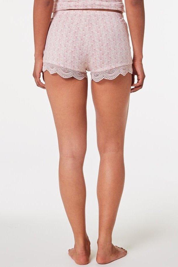 ETAM - מכנסי פיג'מה קצרים ANOUK הדפס פרחוני ורוד - MASHBIR//365