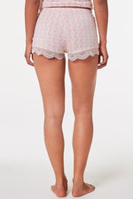 ETAM - מכנסי פיג'מה קצרים ANOUK הדפס פרחוני ורוד - MASHBIR//365