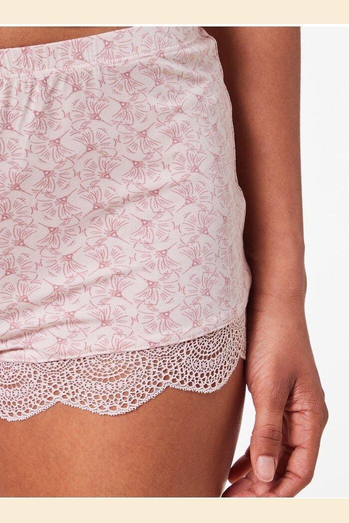 ETAM - מכנסי פיג'מה קצרים ANOUK הדפס פרחוני ורוד - MASHBIR//365