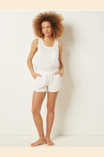 ETAM - מכנסי פיג'מה קצרים GAM בצבע לבן - MASHBIR//365