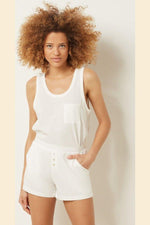 ETAM - מכנסי פיג'מה קצרים GAM בצבע לבן - MASHBIR//365