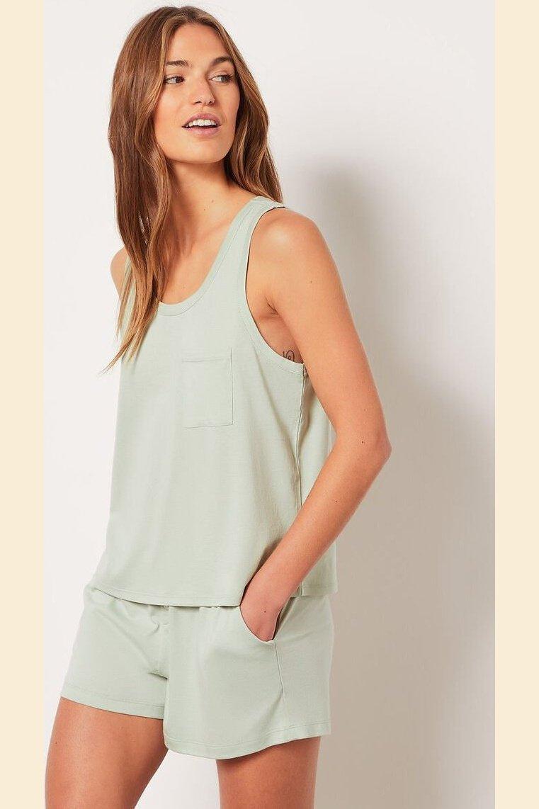 ETAM - מכנסי פיג'מה קצרים GAM ירוק מנטה - MASHBIR//365