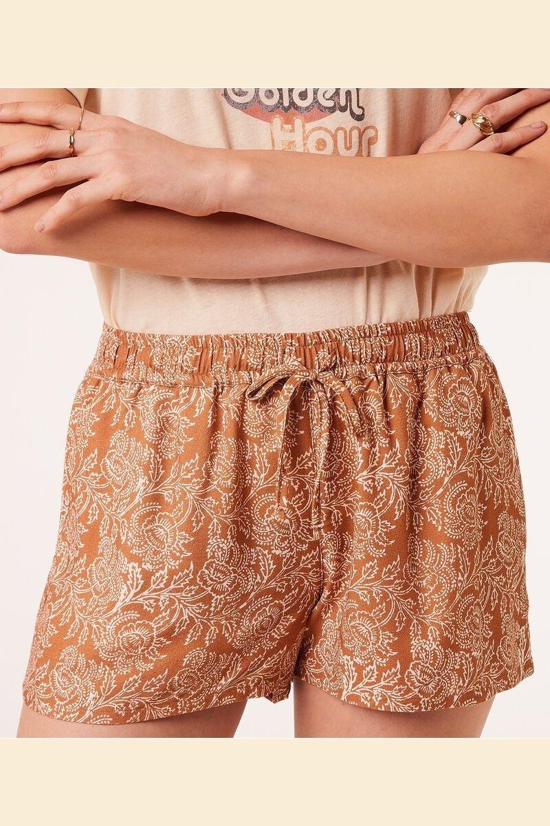 ETAM - מכנסי פיג'מה קצרים SALIE הדפס עלים - MASHBIR//365