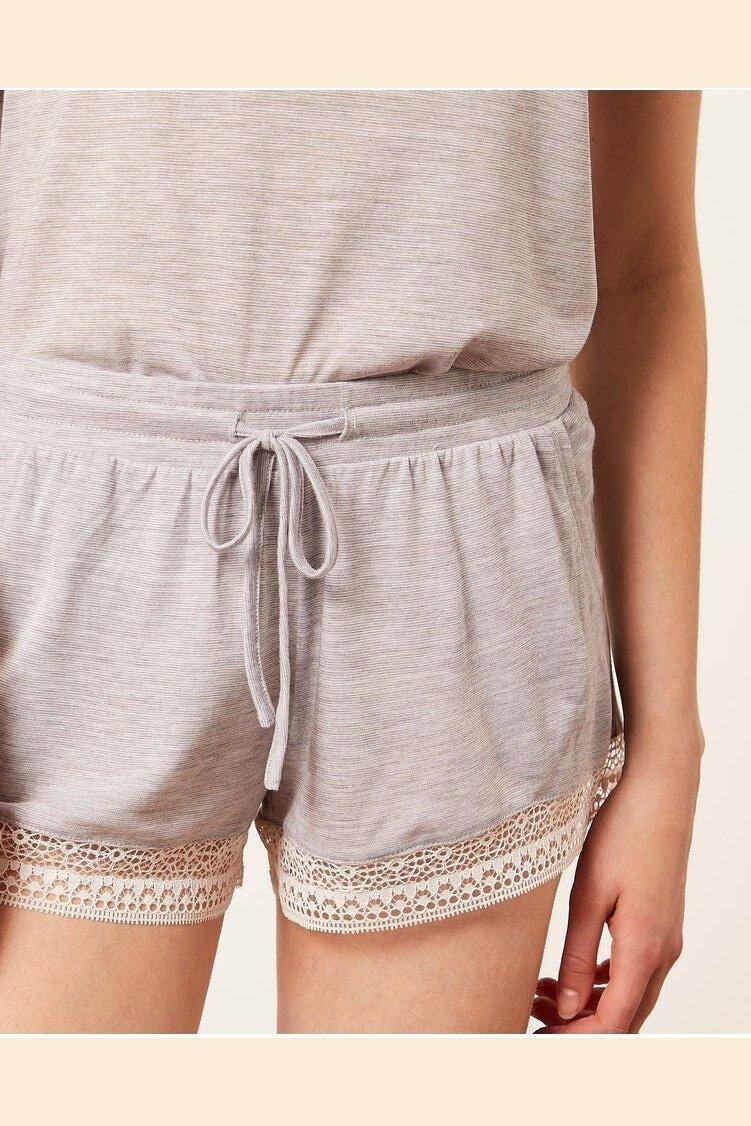 ETAM - מכנסי פיג'מה קצרים WARM DAY אפורים - MASHBIR//365