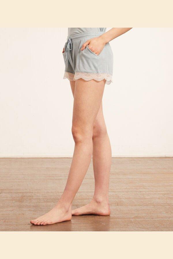 ETAM - מכנסי פיג'מה קצרים WARM DAY ירוק מנטה - MASHBIR//365