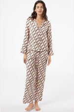 ETAM - מכנסי פיג'מה סאטן ארוכים JENET קרם - MASHBIR//365