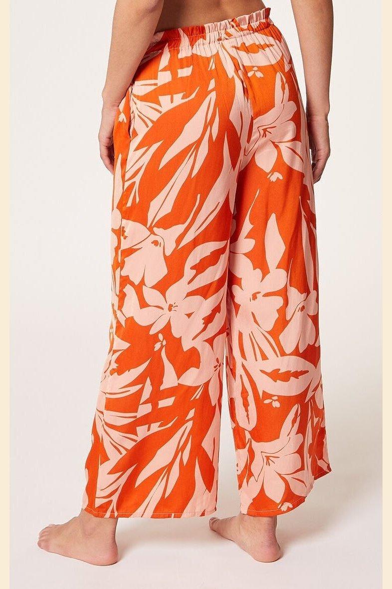 ETAM - מכנסי פיג'מה סאטן ארוכים MAJA הדפס פרחים - MASHBIR//365