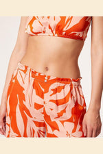 ETAM - מכנסי פיג'מה סאטן ארוכים MAJA הדפס פרחים - MASHBIR//365