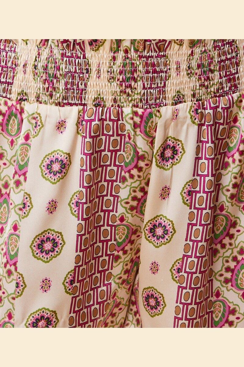 ETAM - מכנסי פיג'מה סאטן קצרים PATCHY צבעוני - MASHBIR//365