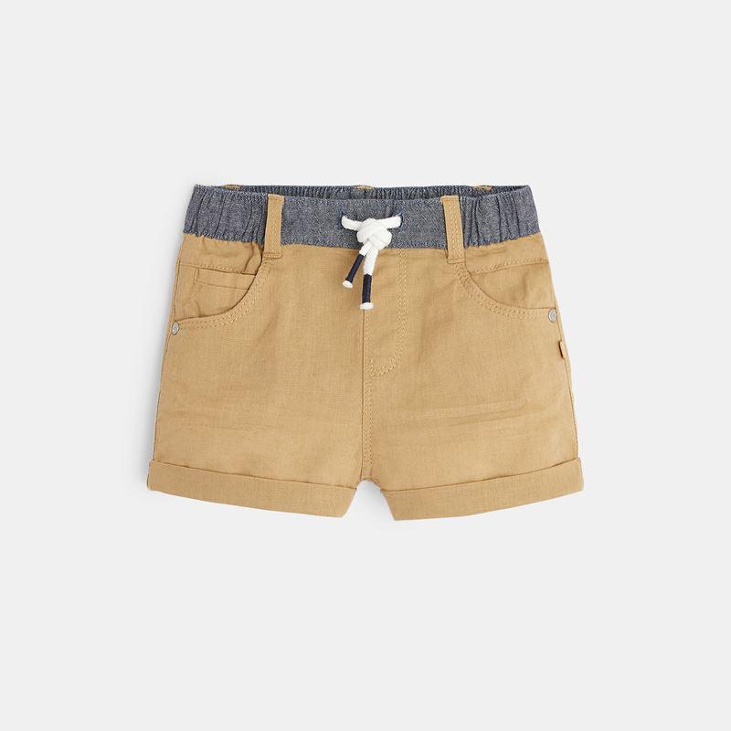 OBAIBI - מכנסי פשתן בצבע בז' לתינוקות - MASHBIR//365