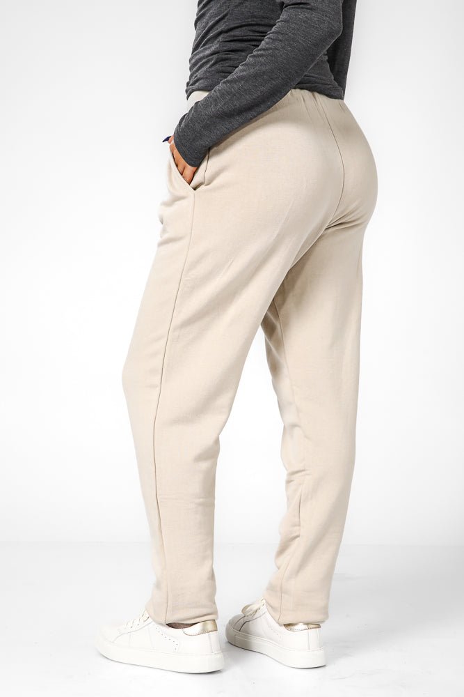 DELTA - מכנסי פוטר ארוכים בצבע בז' - MASHBIR//365