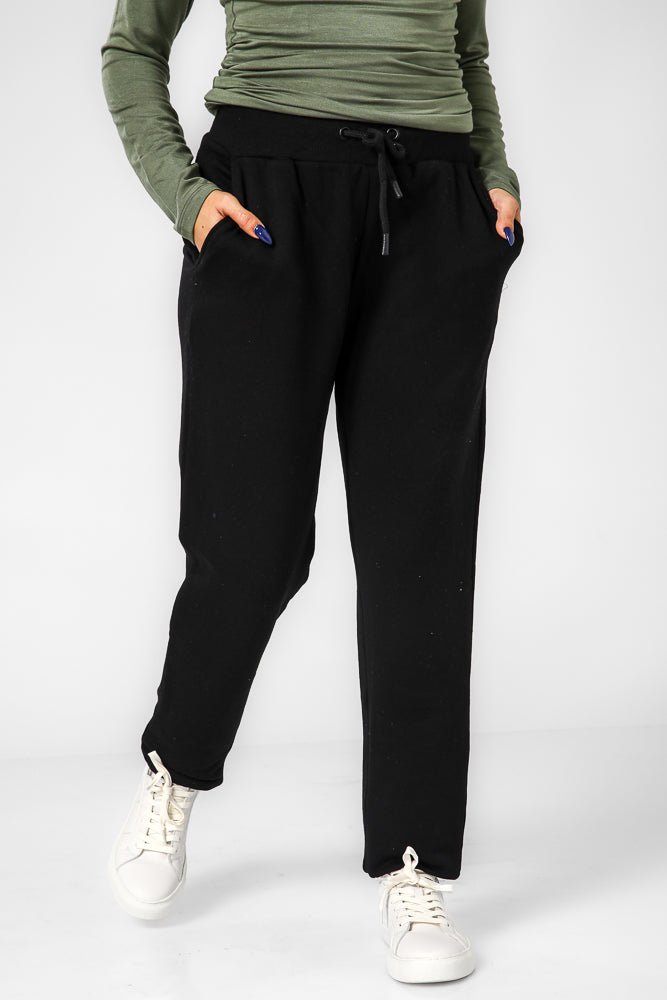 DELTA - מכנסי פוטר ארוכים בצבע שחור - MASHBIR//365