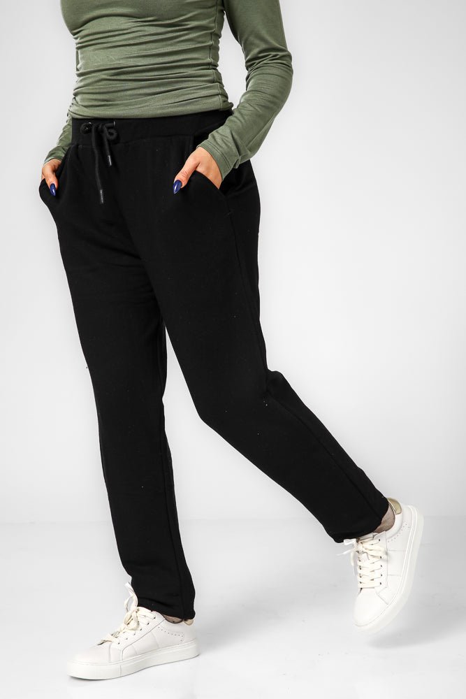 DELTA - מכנסי פוטר ארוכים בצבע שחור - MASHBIR//365