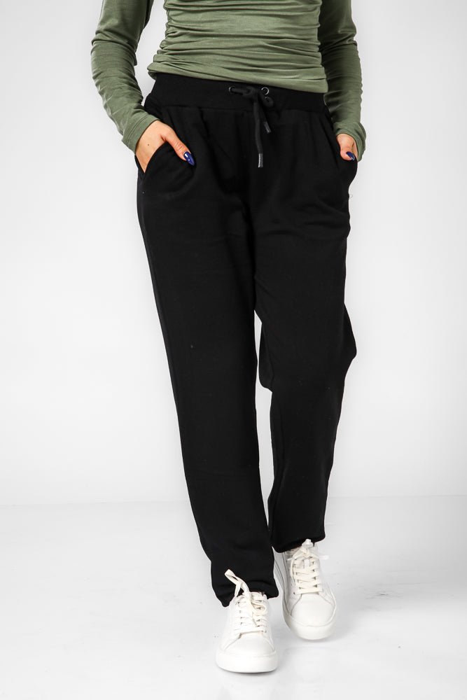 DELTA - מכנסי פוטר ארוכים בצבע שחור - MASHBIR//365