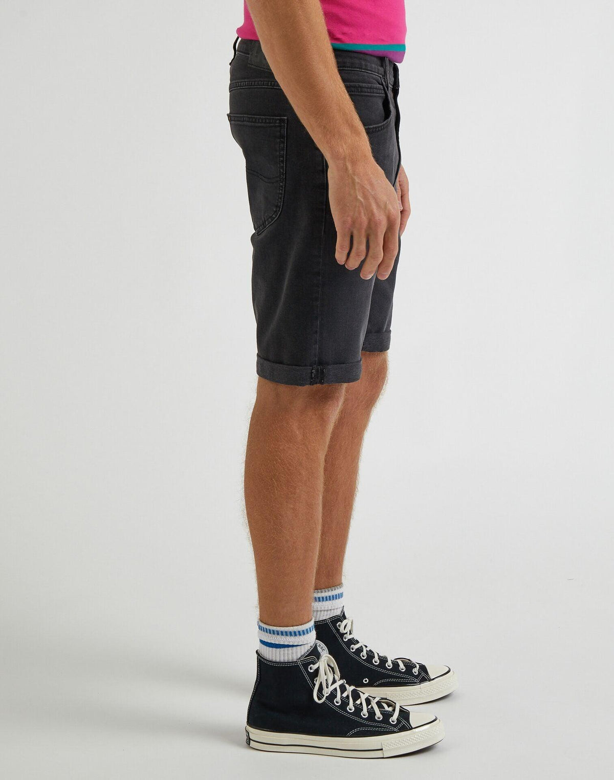 LEE - מכנסי ג'ינס קצרים בצבע שחור - MASHBIR//365