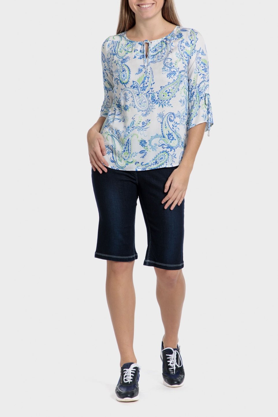 PUNT ROMA - מכנסי ג'ינס קצרים בצבע כחול - MASHBIR//365