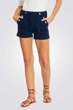 MORGAN - מכנסי ג'ינס קצרים עם כפתורים - MASHBIR//365