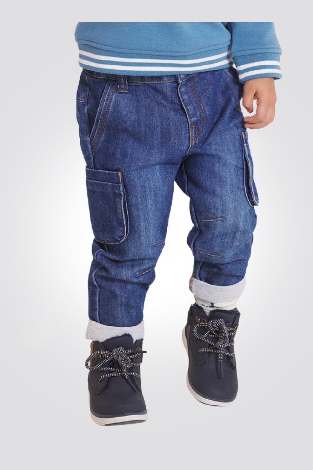 OBAIBI - מכנסי גינס עם שלייקס - MASHBIR//365