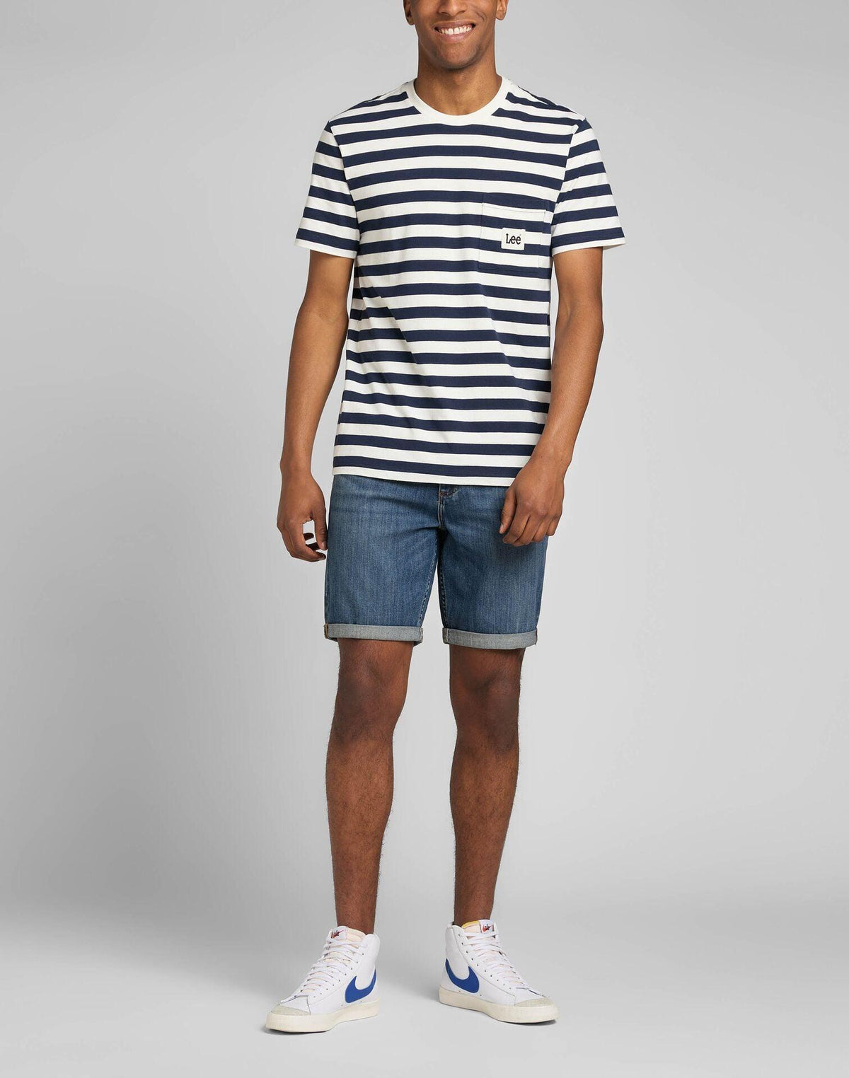 LEE - מכנסי ג'ינס REGULAR SHORT בצבע כחול - MASHBIR//365