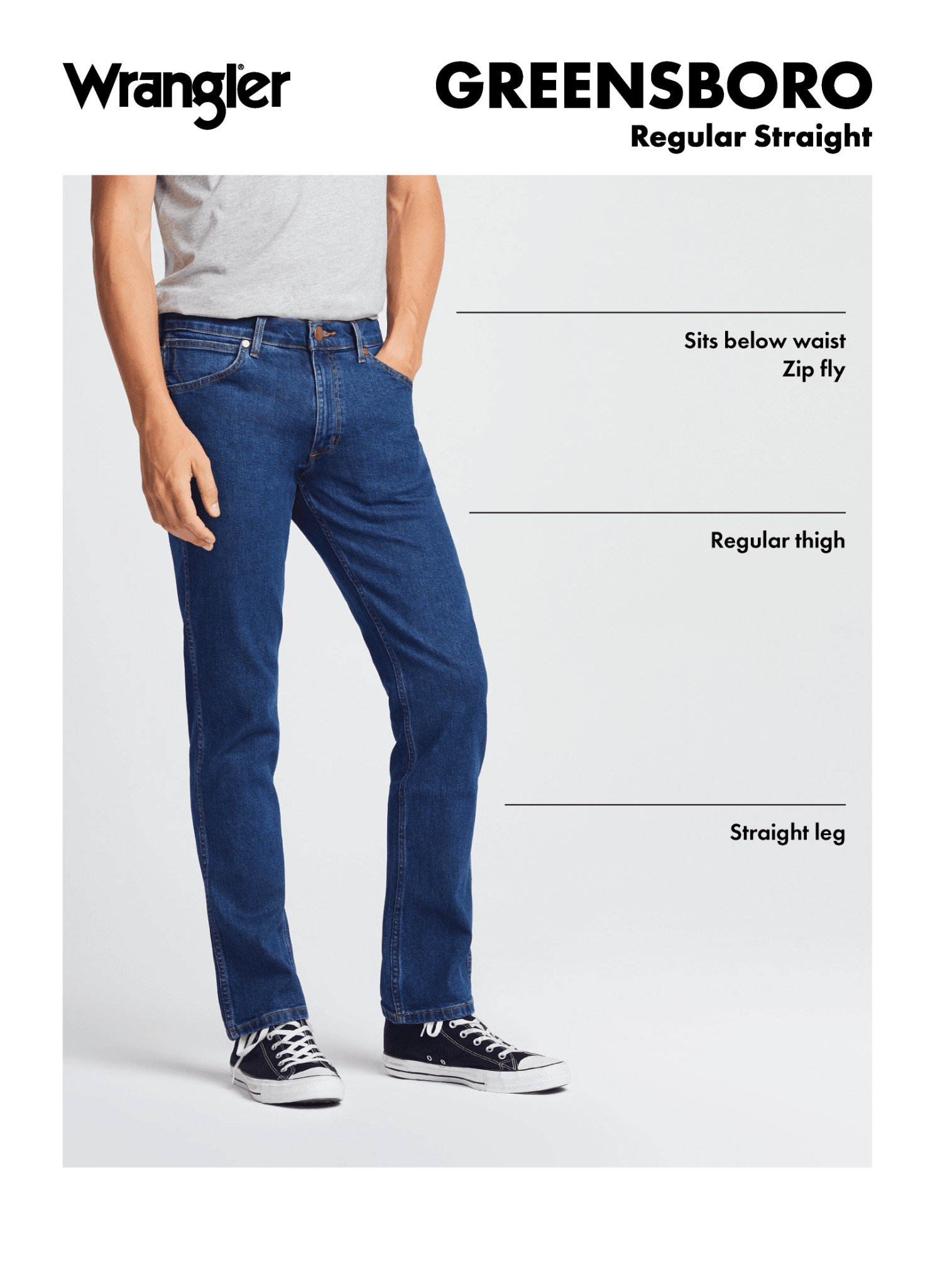 WRANGLER - מכנסי ג'ינס TEXAS SLIM ירוק כהה - MASHBIR//365