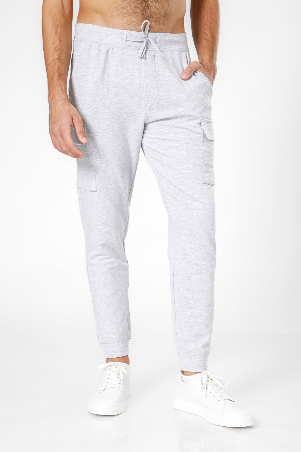 DELTA - מכנסי ג’וגר ארוכים דקים עם כיסי דגמ”ח בצבע אפור - MASHBIR//365