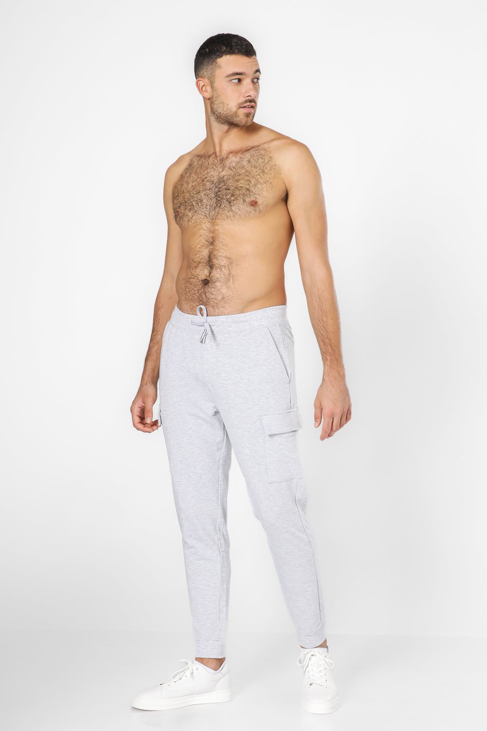 DELTA - מכנסי ג’וגר ארוכים דקים עם כיסי דגמ”ח בצבע אפור - MASHBIR//365